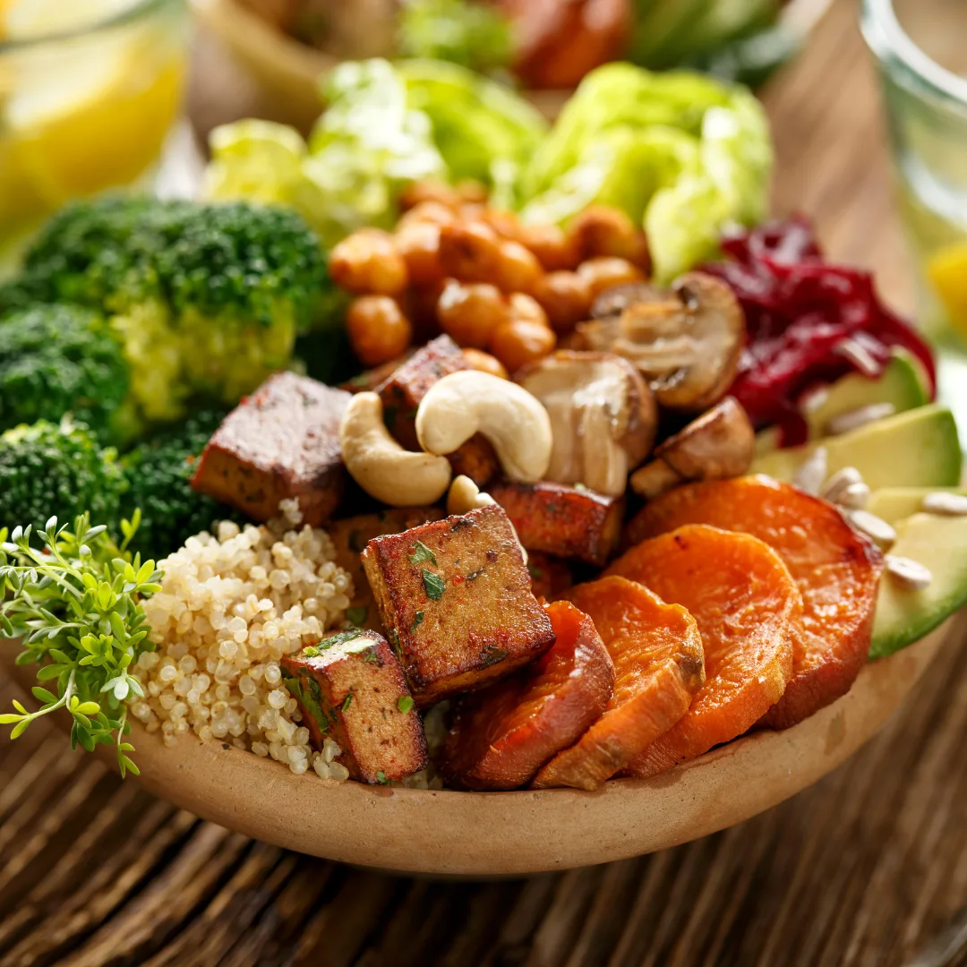 Healthy, colorful meal